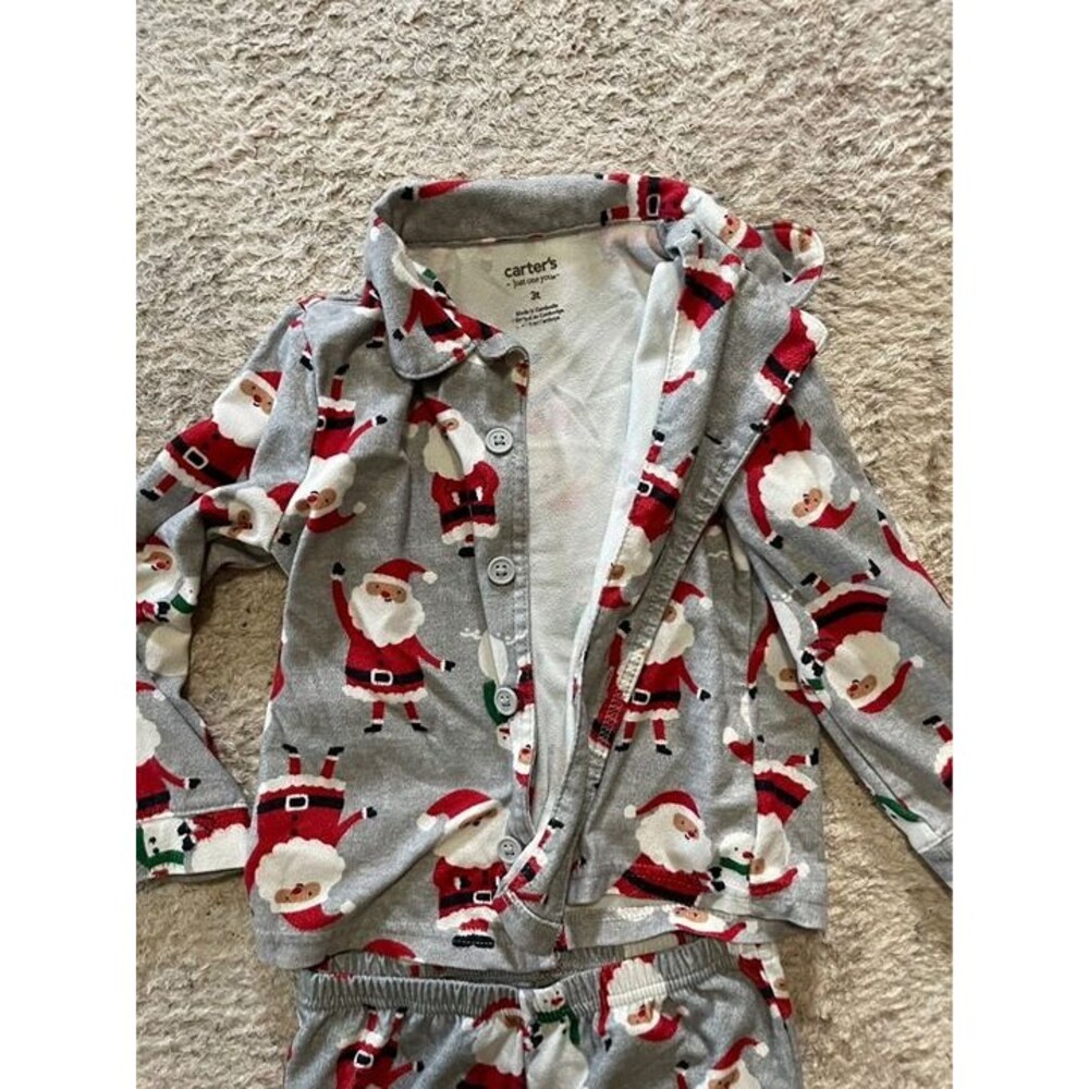 Carter's Santa Claus Button Up Pajamas